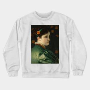 La Belle Jaune Giroflee by Frederick Sandys Crewneck Sweatshirt